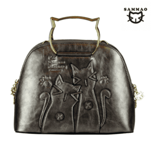 silver metallic leather handbags